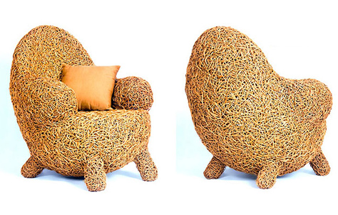 Siam Lek armchair and ottoman. Manufactured by Parameria.