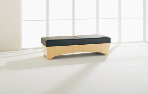 Max three-seater bench. Designed by Marc Müller. Manufactured by Nienkämper.