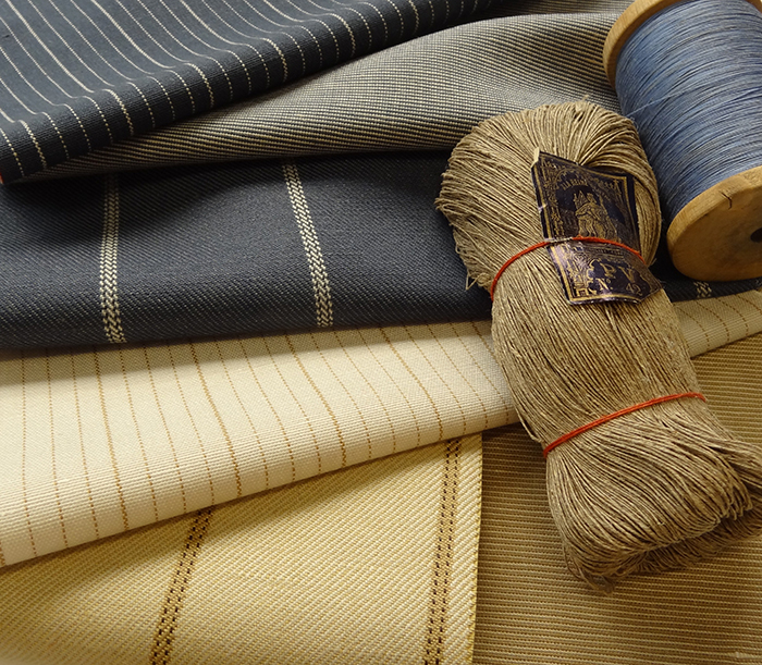 Place Textiles, River Aire Collection, Wool, Linen, Stripes