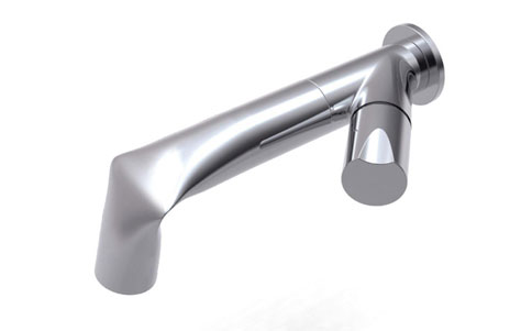 Fold faucet. Designed by Lorenzo Damiani. Manufactured by Ceramica Flaminia.