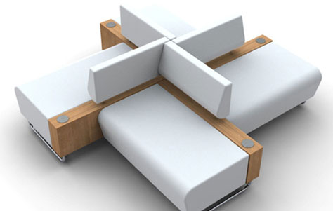 Hub seating collection. Manufactured by KI.