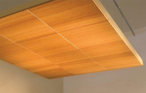 Woodworks Overhead Panels. Manufactured by Armstrong World Industries.