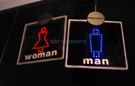bathroom, commercial, contract, future, green, hospitality, illumination, interior, Korea, lamp, LED, LED signboard, light, lighting design, Lumisys, sign, signboard, sustainable, Top Nanosys