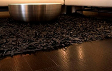 Ecodomo Recycled Leather Makes Green Luxurious finish, floors, green, leather, Natural, reclaimed, recycled, sustainable, walls