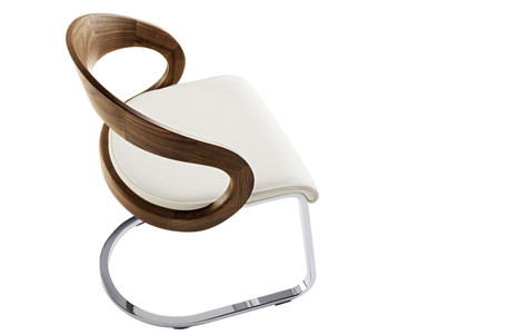 Effortless Green: The Girado Chair by Team 7 eco-friendly seating, green seating, hardwood, leather chair, LEED, sustainable chair, sustainable seating