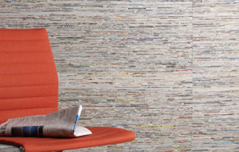 green, interior finish, newspaper, Recycled Paper, sustainable, wallcovering