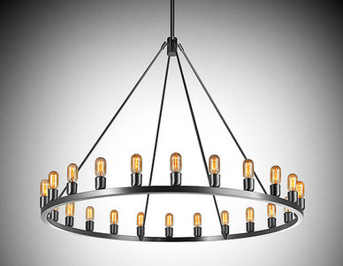 Niche Modern Shines on With the Spark Chandelier Line bare bulb, bare bulb chandelier, hand-blown glass, hand-blown glass bulb, hand-made chandelier, metal canopy, modern chandelier, Niche Modern, Spark Modern, Spark Modern Chandelier