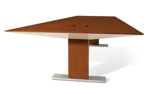 The Aero Conference Tables by CCN International contract conference table, duotone conference table, high tech contract table, modern wood and steel table, steel and wood conference table, video conference table