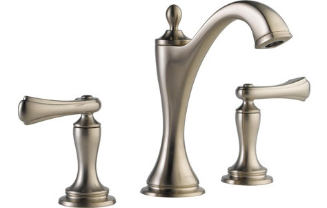 Art-Deco, Brizo, Brizo faucet, Brizo fittings, Brizo lavatory faucet, brushed nickel, Charlotte collection, Charlotte faucet, cocoa bronze