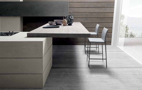 cement finish, concrete finish, contemporary kitchen, granite sink, industrial chic, industrial kitchen, kitchen, liquid concrete, Modulnova, Twenty Cemento Kitchen