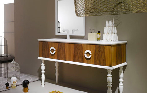 Warm Wooden Vanities: Doll Noce and Patch by Ypsilon bathroom vanity, classic vanity, contemporary vanity, modern bathroom, vanity, wood, wooden vanity, Ypsilon, Ypsilon bathroom