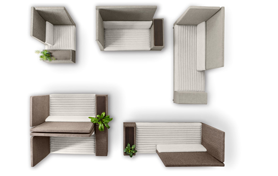 Smallroom, Ineke Hans, Offect, sofa, privacy sofa, green, office plant life, seating system, contract