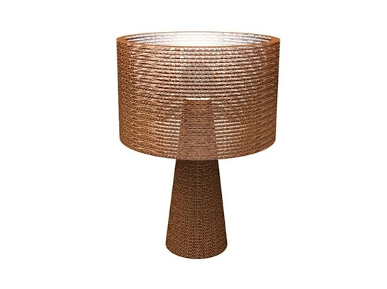 Green, Fabbian, table lamp, lighting, trend, cardboard, flat-pack
