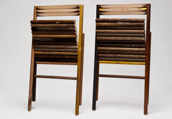 Steel chair, IMM Cologne, Reinier de Jong, seating, recycled, wood, Netherlands, 