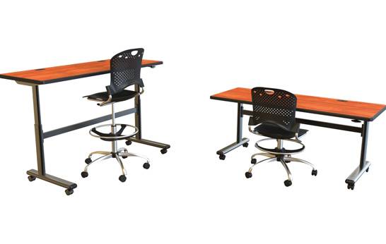 Height-Adjustable Sit/Stand Flipper Tables by MooreCo