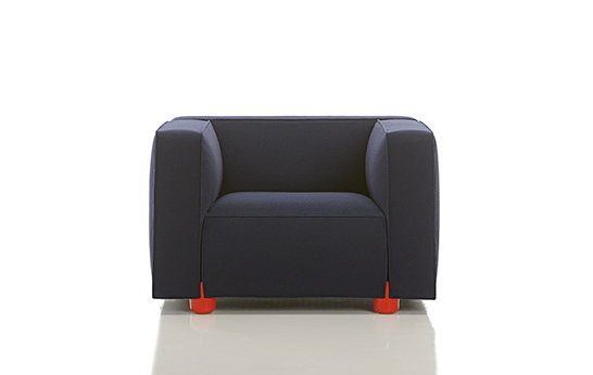 Edward Barber & Jay Osgerby Collection for Knoll Knoll Contract Armchair Red Feet_High