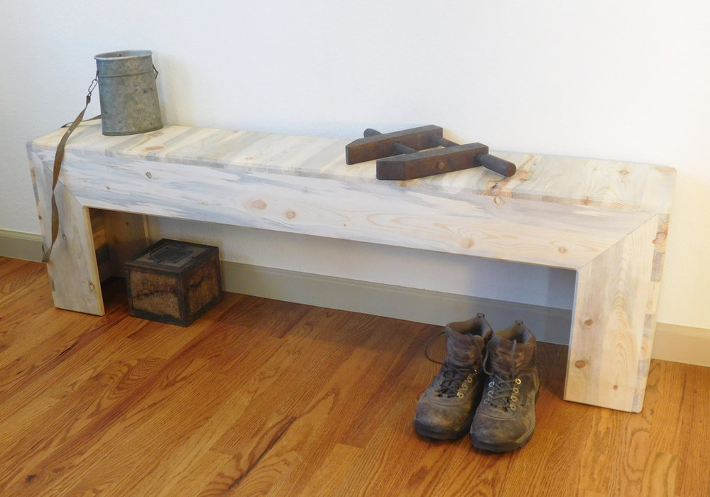 beetle+kill+blue+stain+pine+bed+foot+table