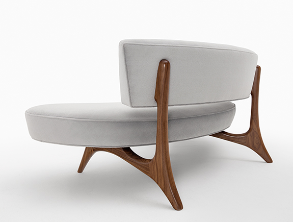 Floating Curved Sofa from Holly Hunt's Vladimir Kagan Collection