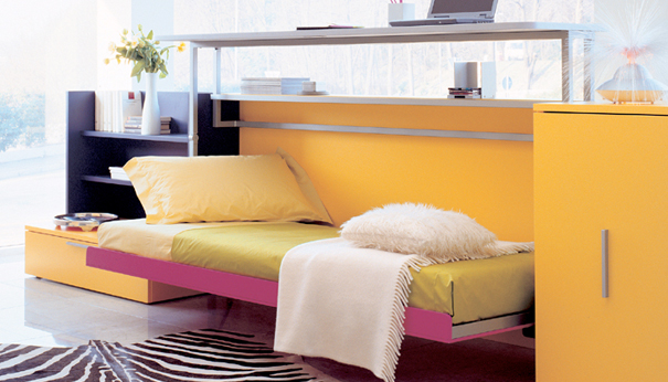Clei bed beneath standing work surface