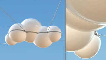 Qnuru’s Cable-Suspended Cumuli Light