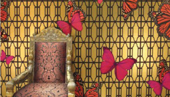 From Poodles to Plenty: Butterflies Wallcovering by Phyllis Morris