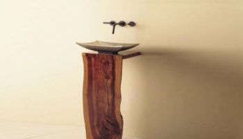 Stone Forest’s Wood L-Slab Pedestal
