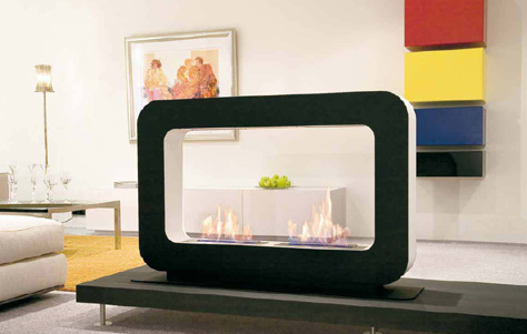 Double Vision Eco-Fireplaces by Safretti