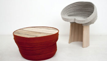 Furniture Made From Felt: Coiling by Raw Edges