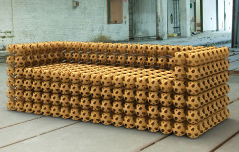 Kevin Chou's Sofa of Woven Bamboo Balls