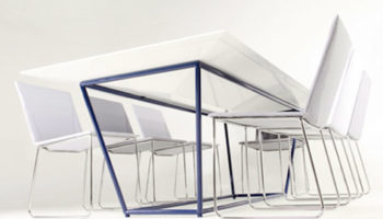 The Diamante Table and Poli Chair by Brazilian manufacturer Tato