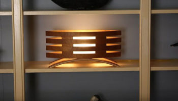 Green Lamp from Recycled Hardwoods by Lawson - Design