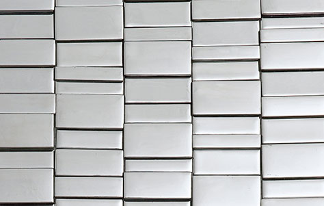 Mirrored Tiles of the Platino Collection by Nemo Tile Company