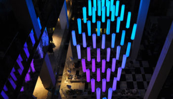 Stunning Crystal Chandelier Installation by WHITEvoid