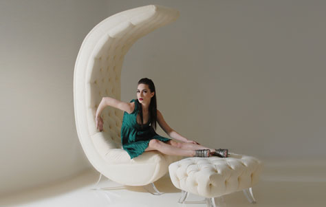 Hstudio | Upholstered Moon Chair