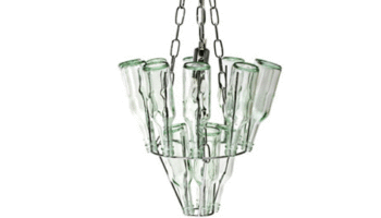 The Milk Bottle Chandelier by Bonne Plat for Leitmotiv