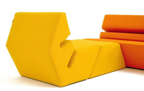 The Evo Sofa and Armchair by Nolen Niu
