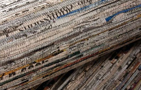 Wallpaper from Recycled Newsprint: Lori Weitzner’s Newsworthy