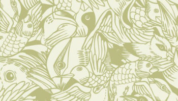 The Bird Flurry Pattern Wall Tiles by Blik