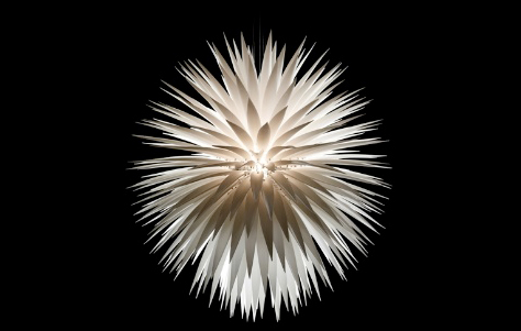 Ceramic Chandelier: White Flax by Jeremy Cole
