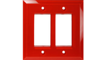 The Color Coated Glass Switchplates by Bendheim
