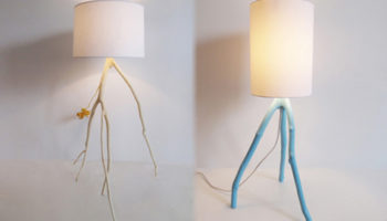 The Recycled Lamps using Fallen Trees by Meghan Finkel
