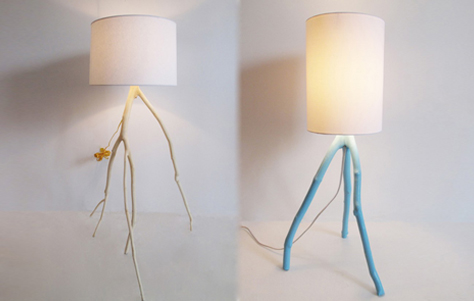 The Recycled Lamps using Fallen Trees by Meghan Finkel