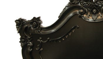 Black Lacquer Montespan Bed by Fabulous & Baroque