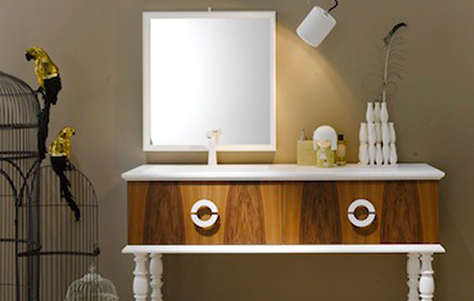 Warm Wooden Vanities: Doll Noce and Patch by Ypsilon