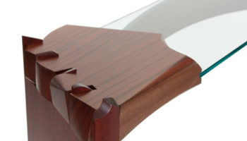 Sweeping Curves and Intricate Joinery: Curved Dovetail Console Table by Nico Yektai