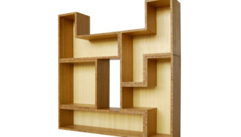 Tetris-Inspired Shapes: Tetrad Bamboo Shelving by Brave Space Design