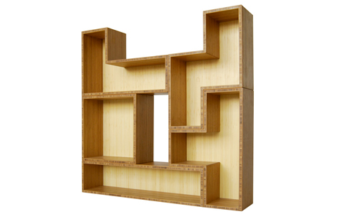 Tetris-Inspired Shapes: Tetrad Bamboo Shelving by Brave Space Design