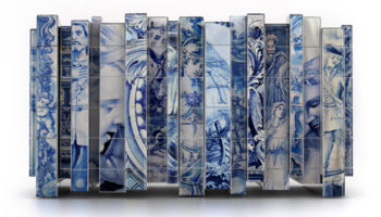 Blue, White and Gold Leaf: The Heritage Sideboard by Boca do Lobo