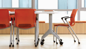 Wide-Set Legs in Modular Fashion Differentiate the Motivate Tables by HON