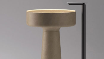 Cone-Shaped Column: Bjhon Washbasin by Angelo Mangiarotti for Agape